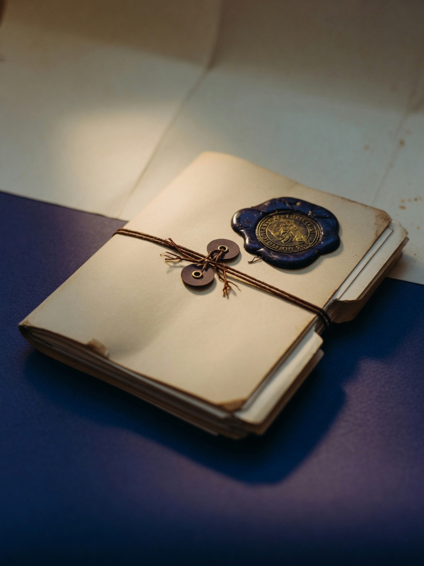 Processo lacrado com cordão e selo.